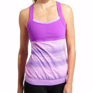Athleta Stride Crunch and Punch Tank Purple Medium